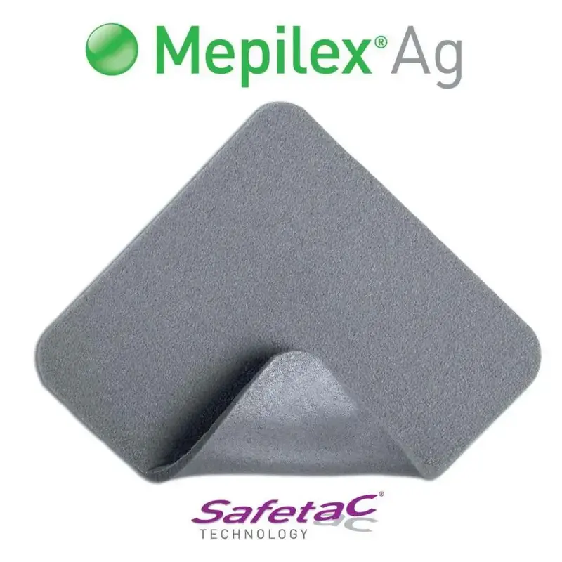 MEP-Mepilex Mepilex AG Foam Antimicrobial  Dressing with Silver Safetac