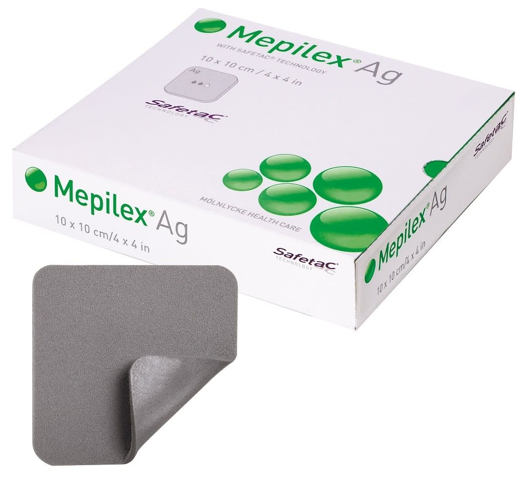 MEP-Mepilex Mepilex AG Foam Antimicrobial Dressing with Silver Safetac