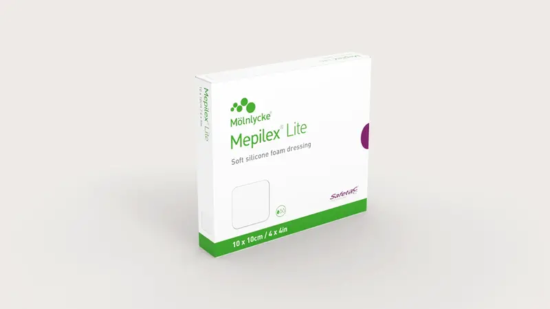 MEP-Mepilex Mepilex Lite Foam Dressing  Sterile Safetac Technology