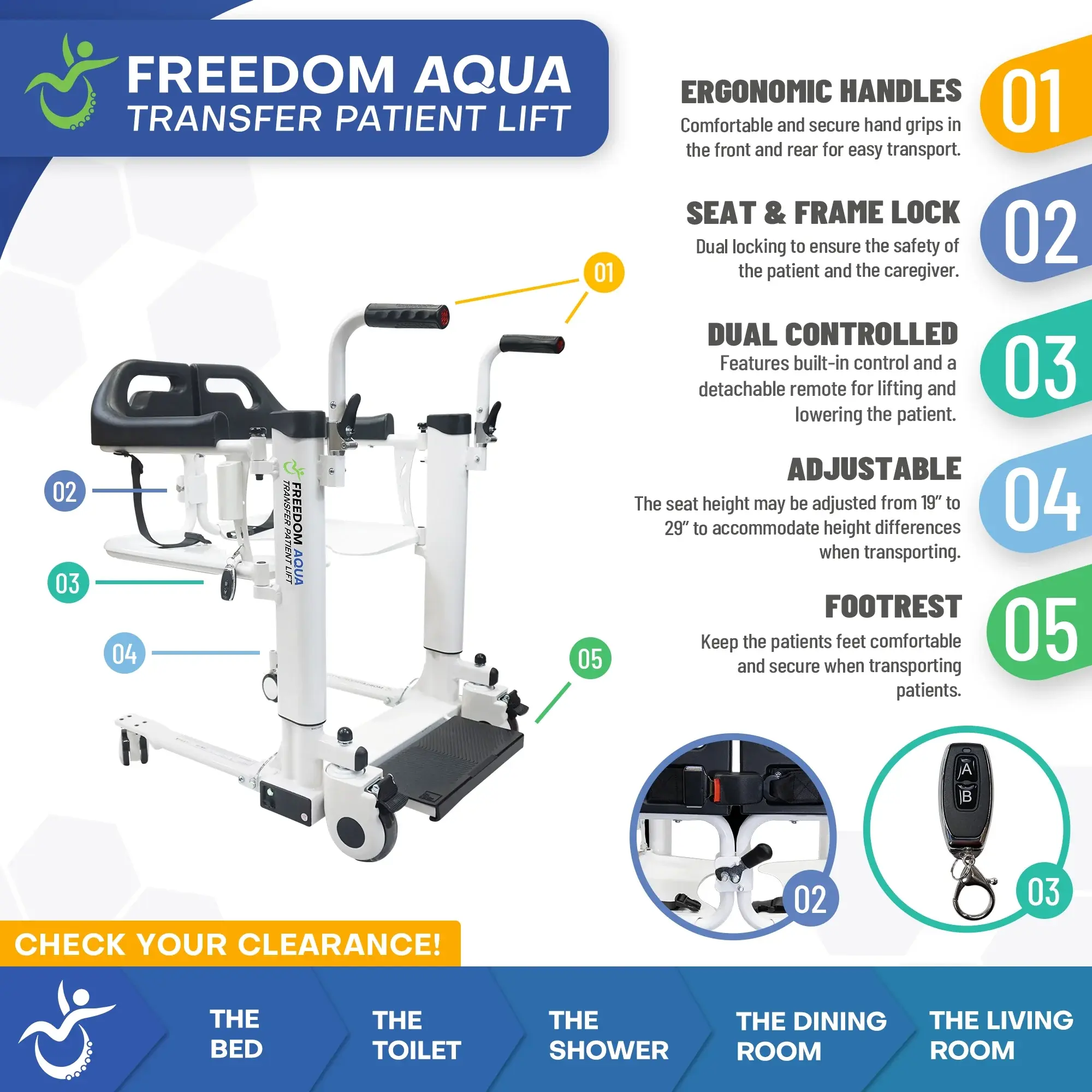 FTL-Freedom  Transfer Lift Freedom Aqua Patient Transfer Lift