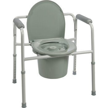 PRB - Probasics Probasics 3-in-1 Stationary Commode with Plastic Armrests