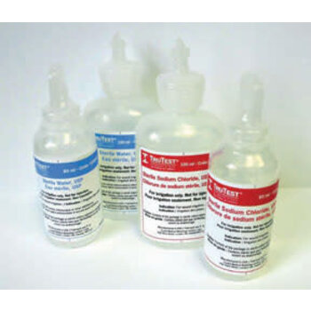 TruTrust Saline Sodium Chloride 0.9%, With Dual Flow Cap 100 ML Squeeze Bottle Sterile