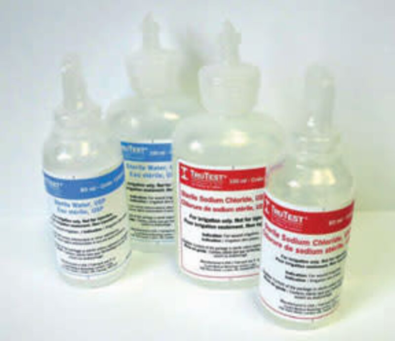 TruTrust Saline Sodium Chloride 0.9%, With Dual Flow Cap 100 ML Squeeze Bottle Sterile