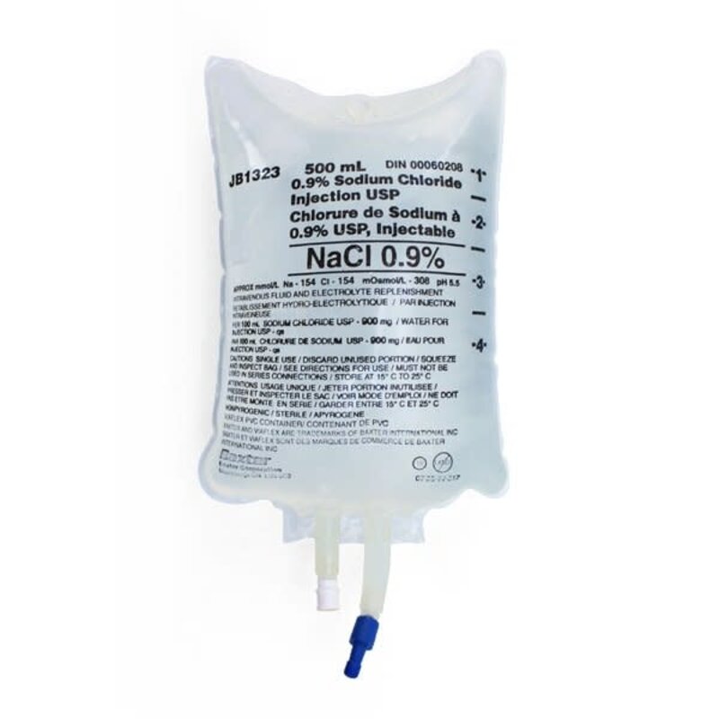 BX-Baxter Baxter Normal Saline 0.9% Sodium Chloride Injection Solution USP IV/Case