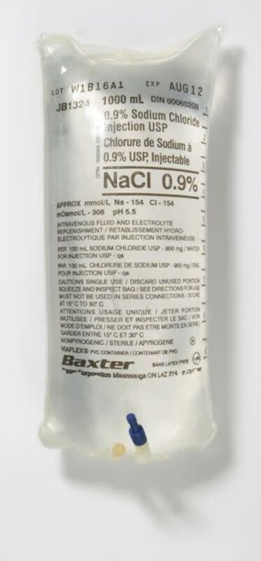BX-Baxter Baxter Normal Saline 0.9% Sodium Chloride Injection Solution USP IV/Bags