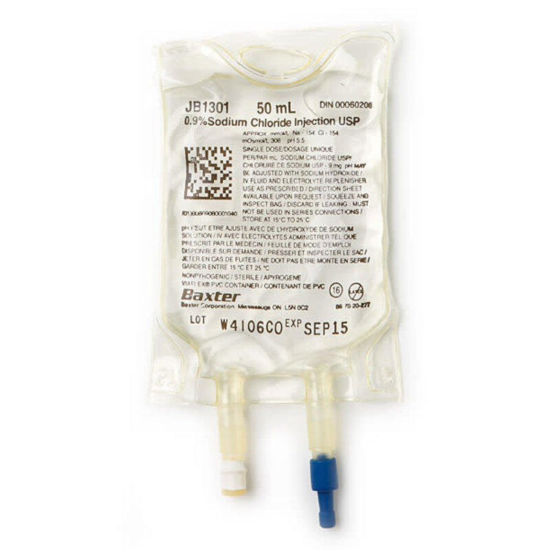 BX-Baxter Baxter Normal Saline 0.9% Sodium Chloride Injection Solution USP IV/Case