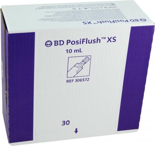 BD-BD Medical BDPosiflush Xs 10ml Normal Saline Flush Syringe Complete Sterile Syringe and Pathway 30/Bx