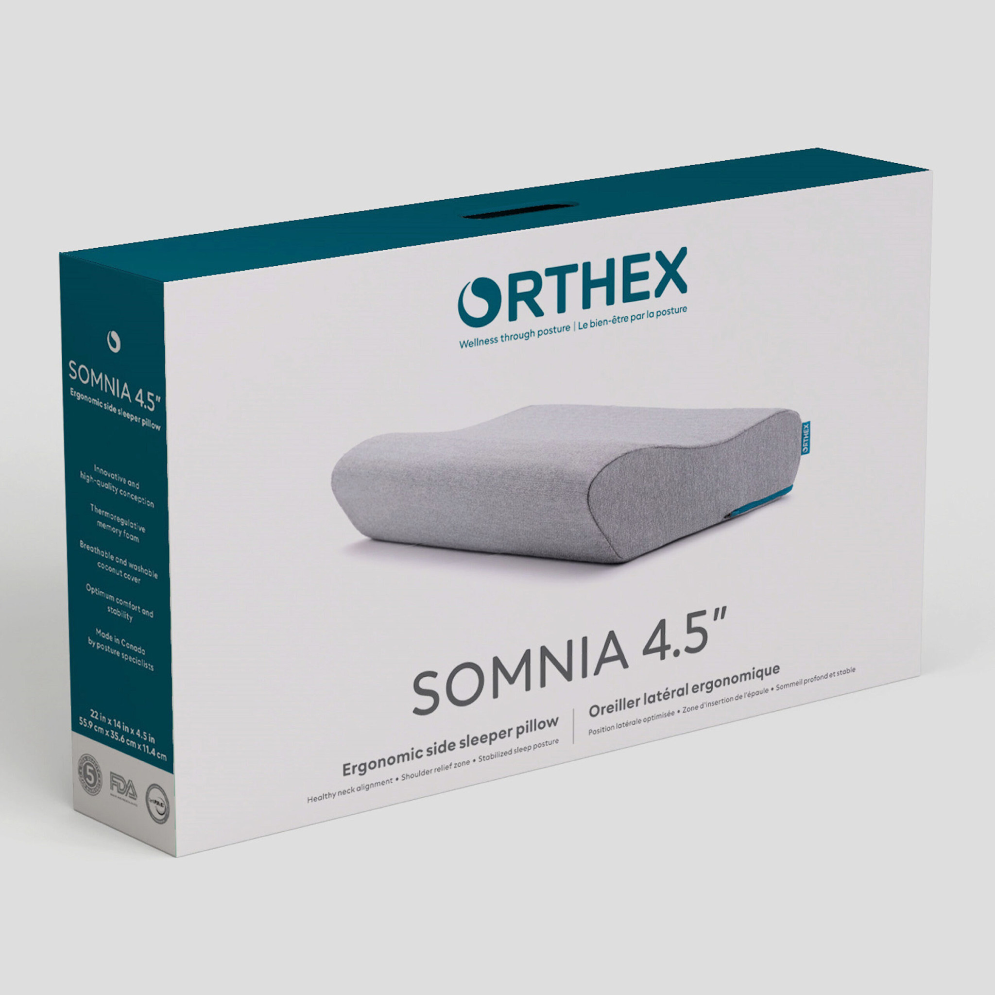 Orthex Orthex Somnia 4.5″ Ergonomic Side Sleeper Pillow