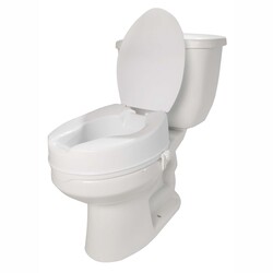 PCP Medical PCP Molded Raised Toilet Seat with Lid Height 4" for Elongated
