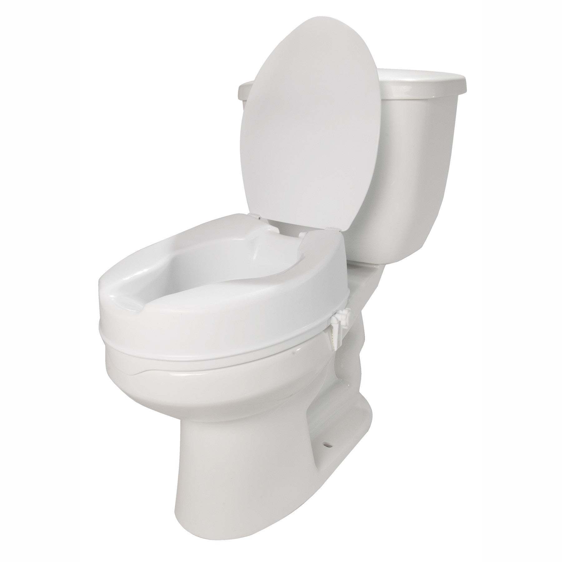 PCP-PCP Medical PCP Molded Raised Toilet Seat with Lid Height 4" for Elongated