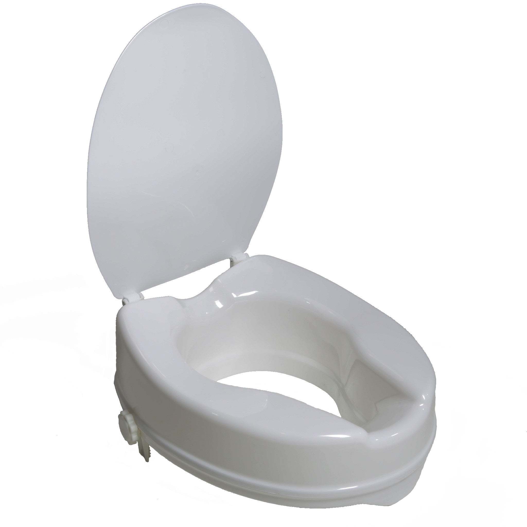 PCP-PCP Medical PCP Molded Raised Toilet Seat with Lid Height 4" for Elongated