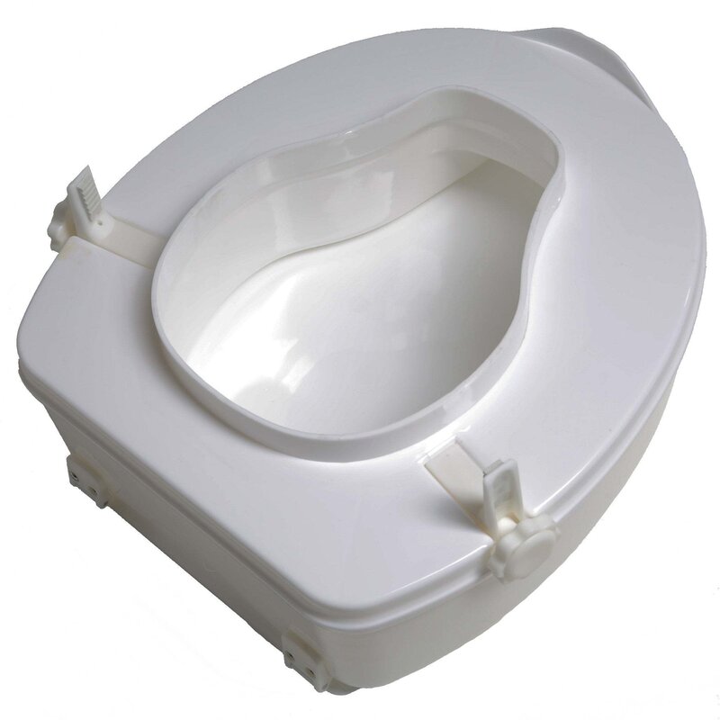 PCP-PCP Medical PCP Molded Raised Toilet Seat with Lid Height 4" for Elongated