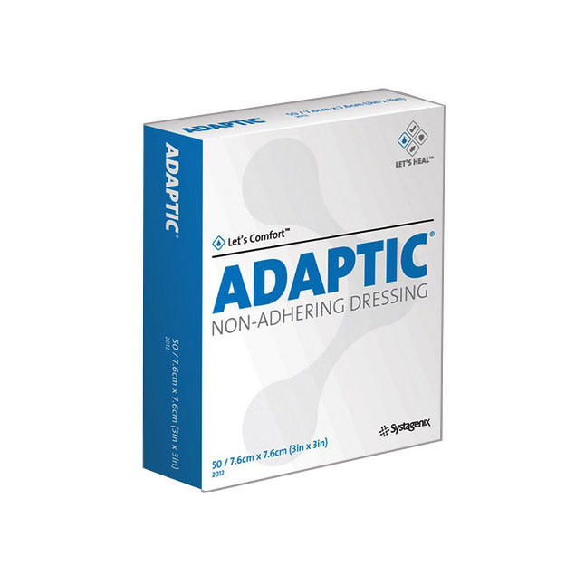 3M-3M 3M Adaptic Non-Adhering Dressing 7.6 cm x 7.6 cm (3 in x 3 in) 50/Box