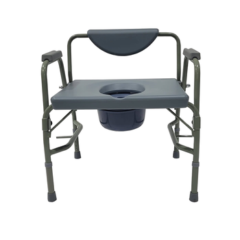 MOBB Heavy Duty Steel Commode 500lbs with Padded arms