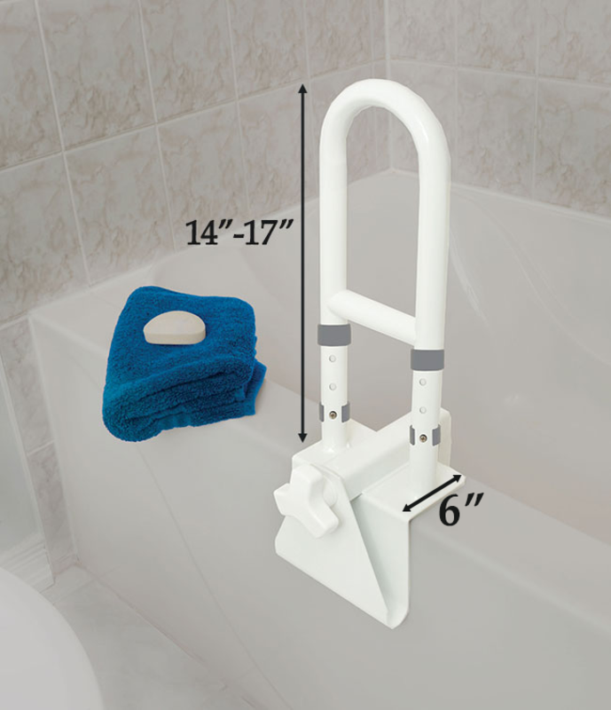 MOBB - MOBB Height Adjustable Clamp on Bath /Tub Rail 14in - 17in Height