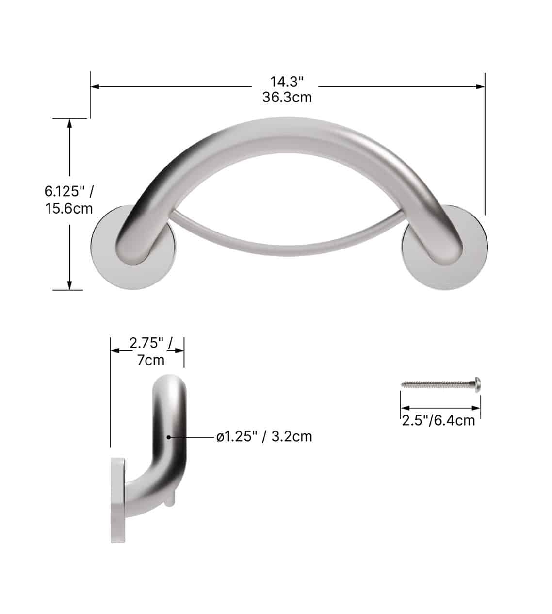 HEP-Healthcare Plus PLUS Towel Ring + Grab Bar