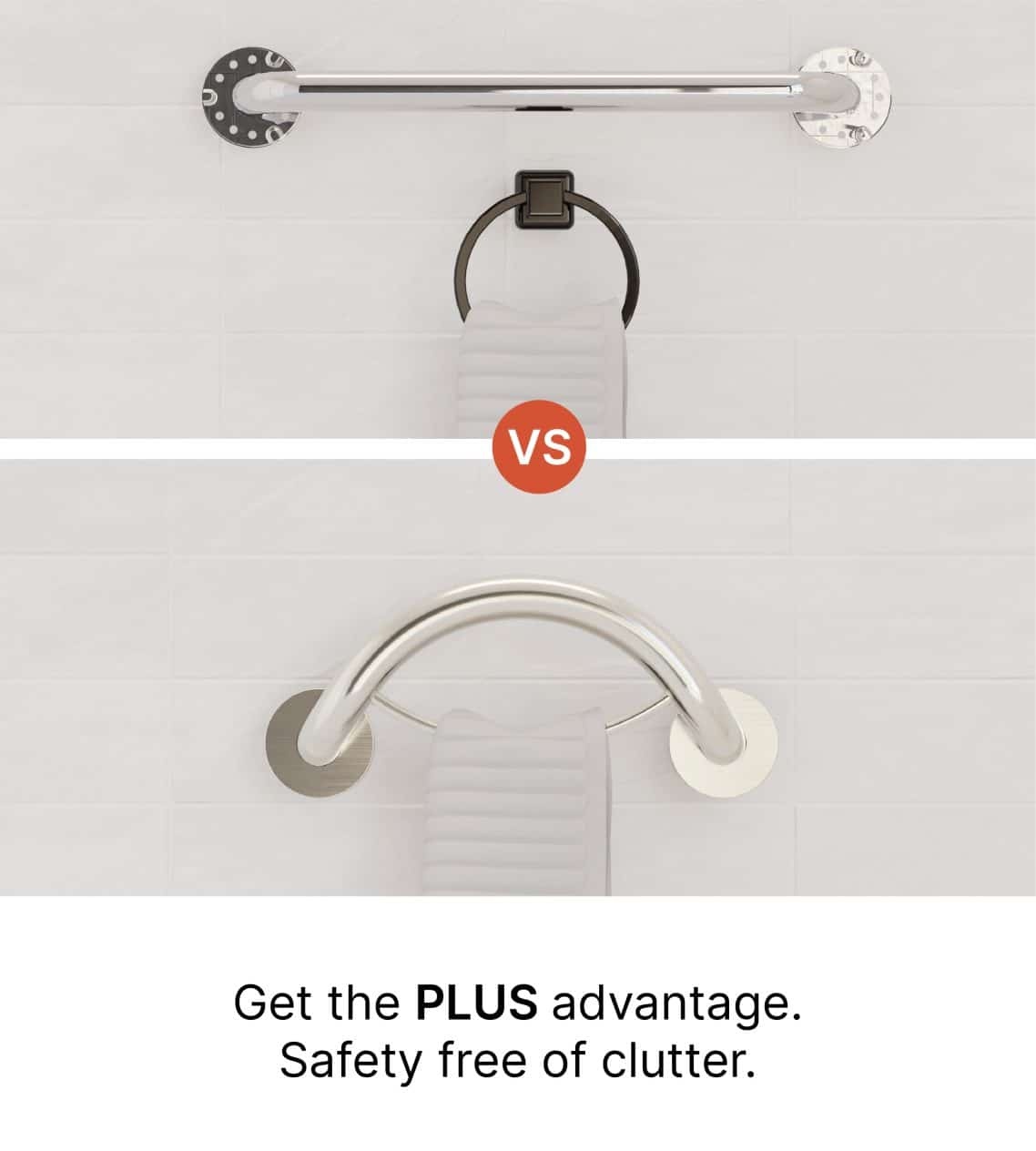 HEP-Healthcare Plus PLUS Towel Ring + Grab Bar