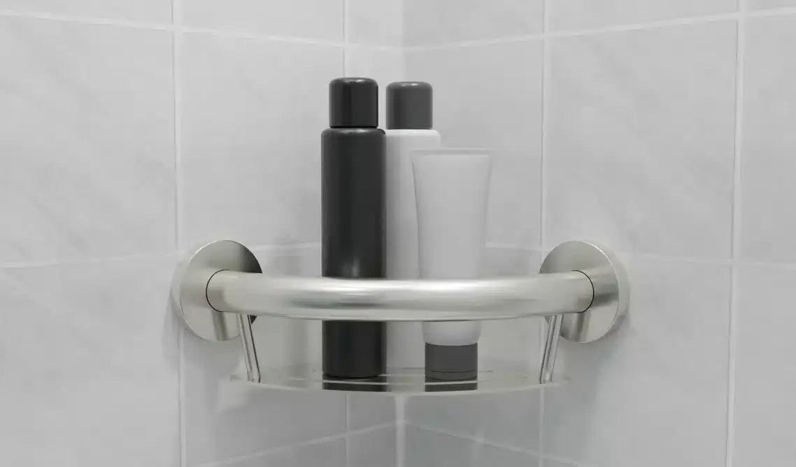 HEP-Healthcare Plus PLUS Corner Shelf + Grab Bar