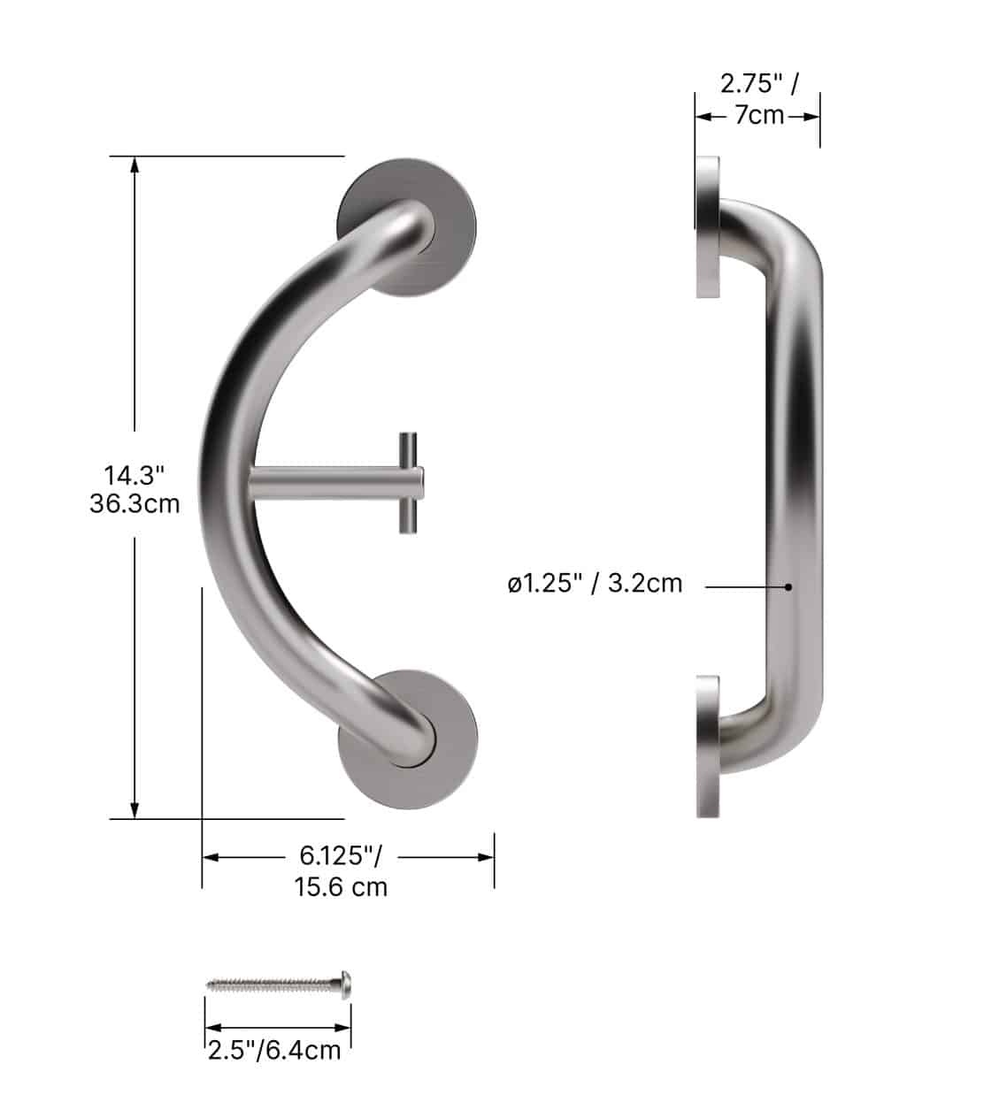 HEP-Healthcare Plus PLUS Towel & Robe Hook + Grab Bar