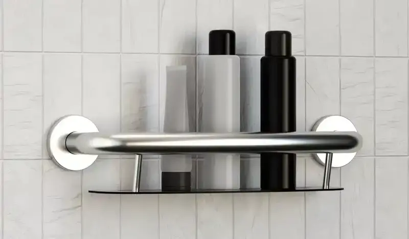 HEP-Healthcare Plus PLUS Shampoo Shelf + Grab Bar
