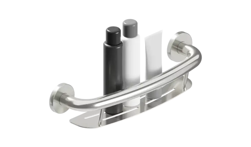 HEP-Healthcare Plus PLUS Shampoo Shelf + Grab Bar