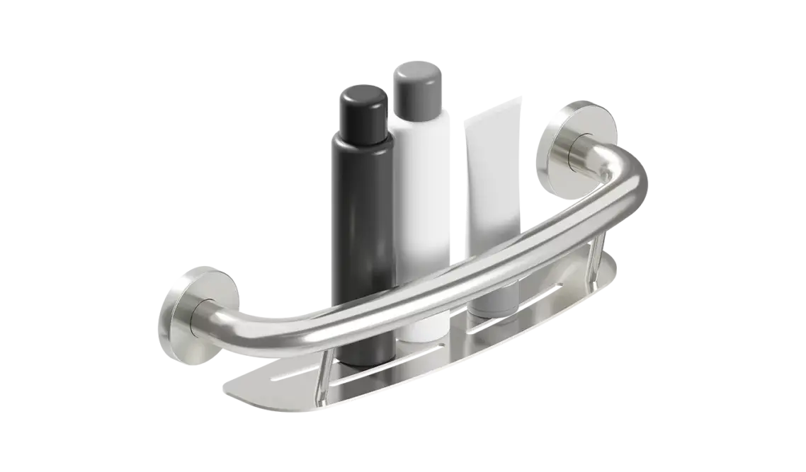 HEP-Healthcare Plus PLUS Shampoo Shelf + Grab Bar