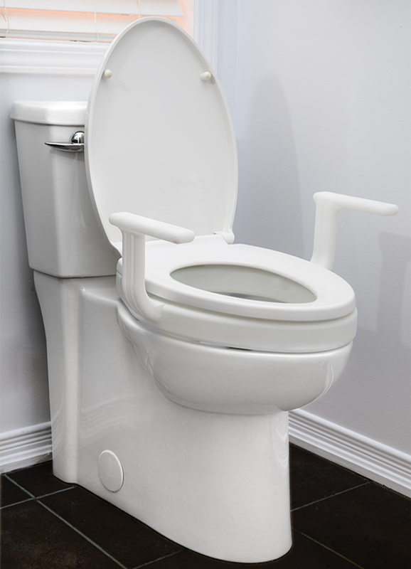 2-Inch Raised Toilet Seat With Dual Locking Clamps – Easy Clean Plastic, Extra Height For Safety
