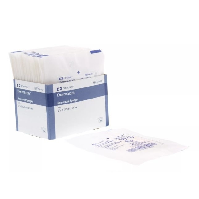 DRM-Dermacea Dermacea Standard Non-Woven Sterile Gauze Sponges – Soft, Absorbent, and Low-Linting