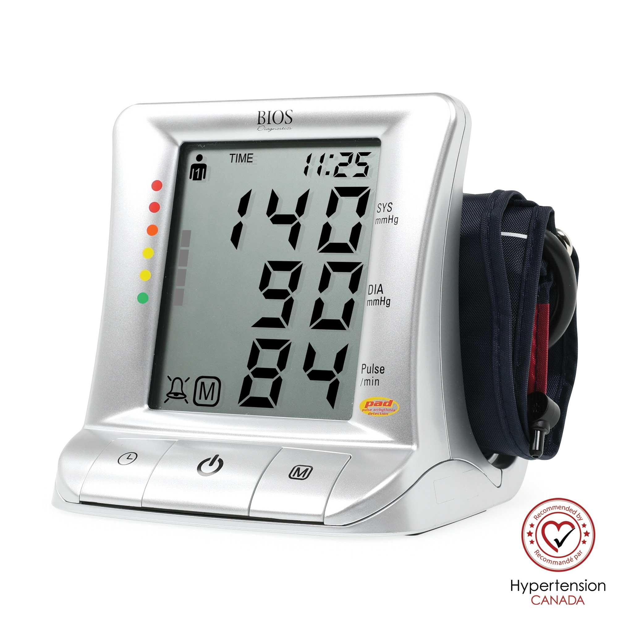 BOS-BIOS Bios Premium Large Screen Blood Pressure Monitor with FREE Wide Range Cuff & Log Book