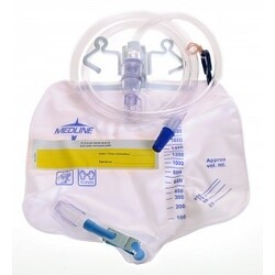 MedLine Medline Urinary Drainage Bags with Metal Clamp 2000ml