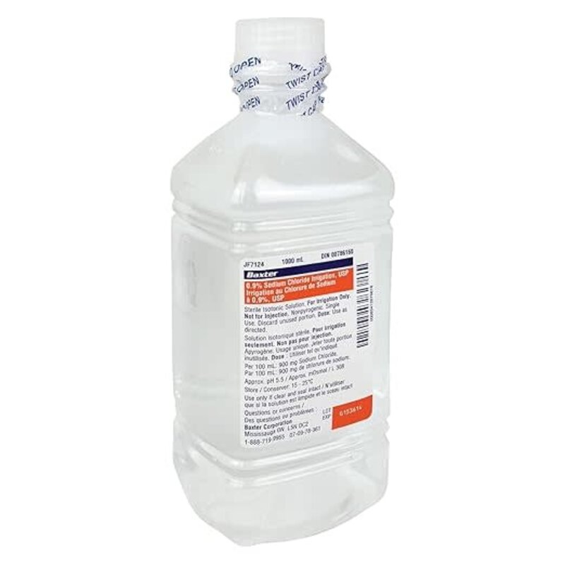 BX-Baxter Normal Saline (Sodium Chloride) 0.9% For Irrigation Bottle 1000ml *This has been discontinued*