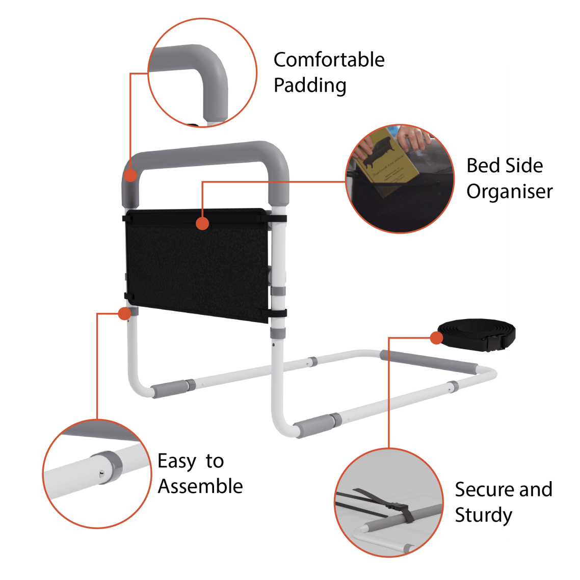 HCP-HealthCraft Products Healthcraft Assista-Rail Bed Rail