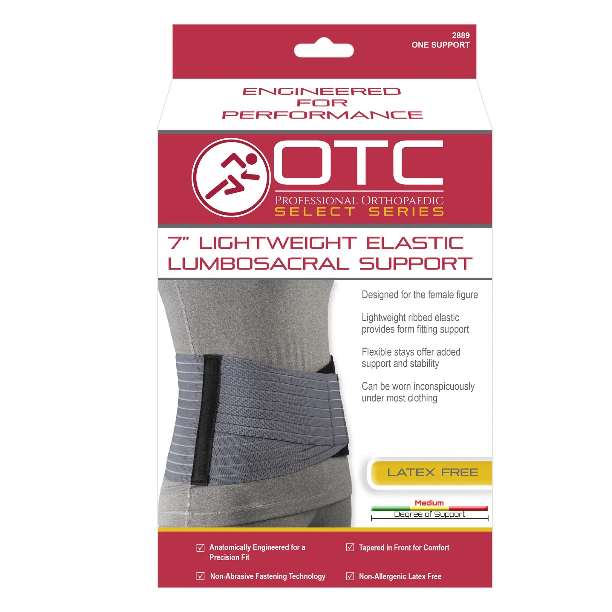 OTC - Airway Surgical Lightweight Elastic Lumbosacral Support 7"