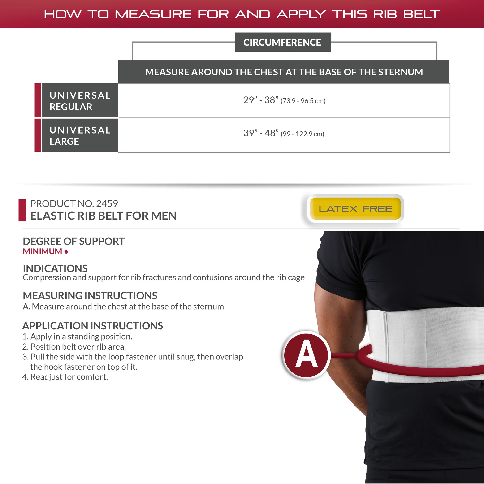 OTC - Airway Surgical Elastic Rib Belt For Men