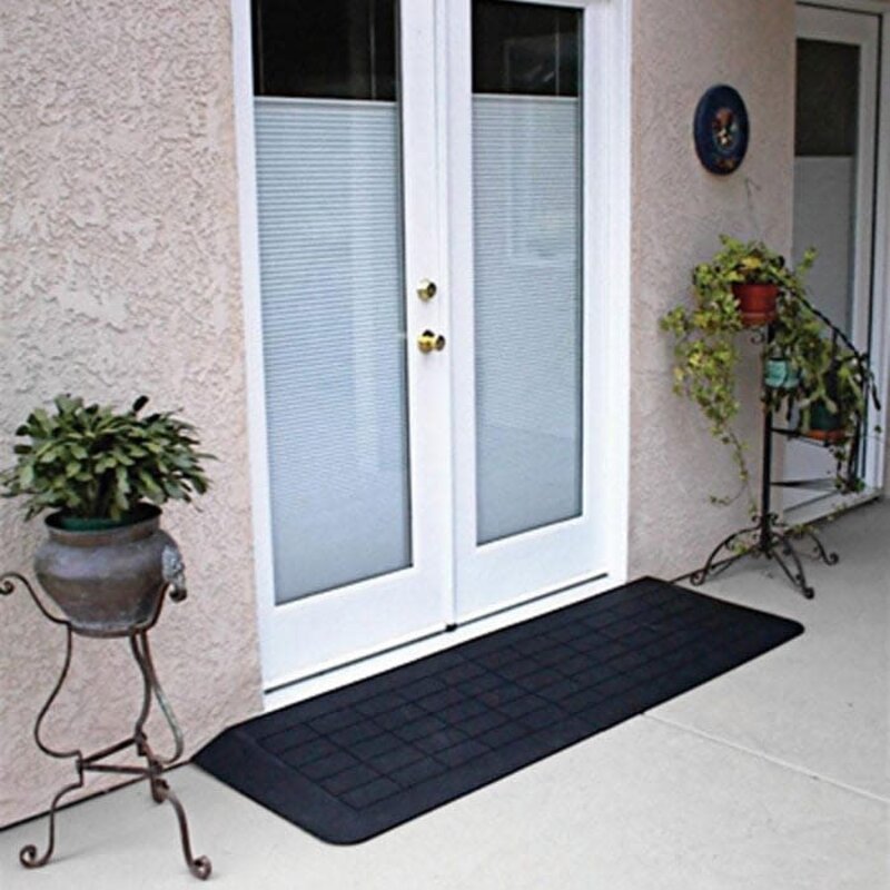 PVI-Prairie View Industries Threshold wheelchair and Scooter Rubber Anti-Slip Ramp
