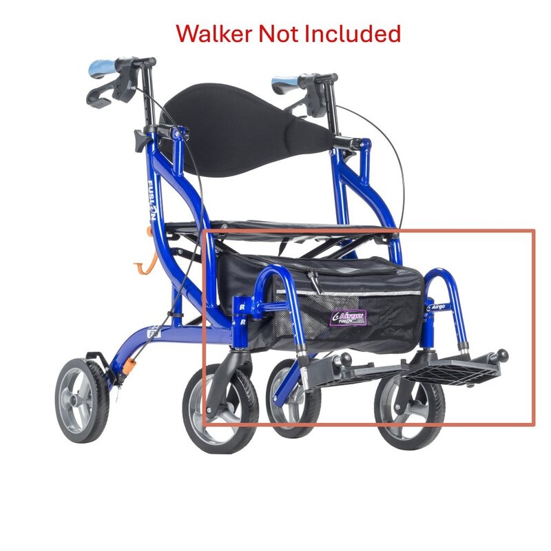 ARGO-Airgo Footrest Assembly (L &R) for Airgo Fusion F18, F20 & F23 Side Folding Rollator and Transport Chair