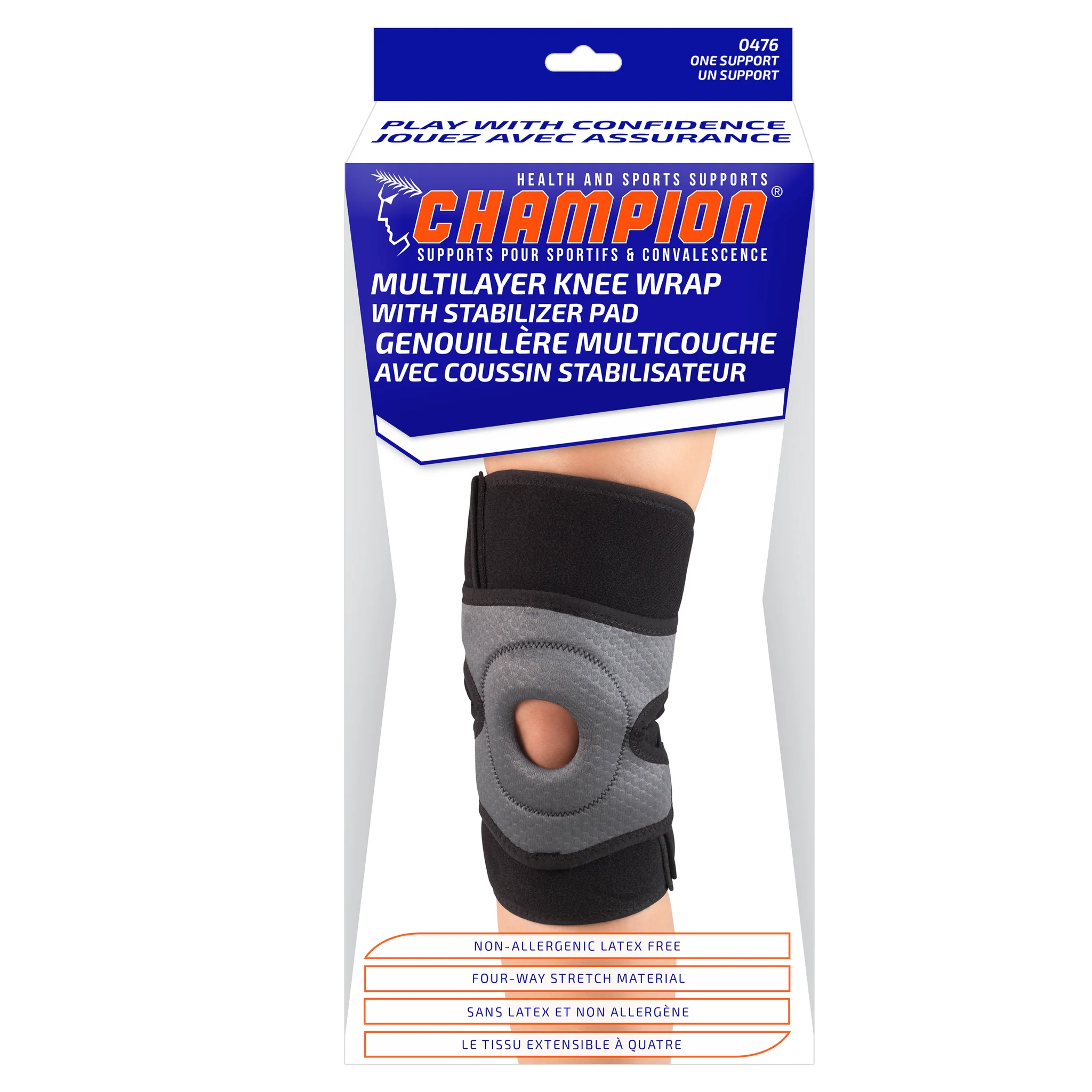 CHPN-Champion Multilayer Knee Wrap With Stabilizer Pad