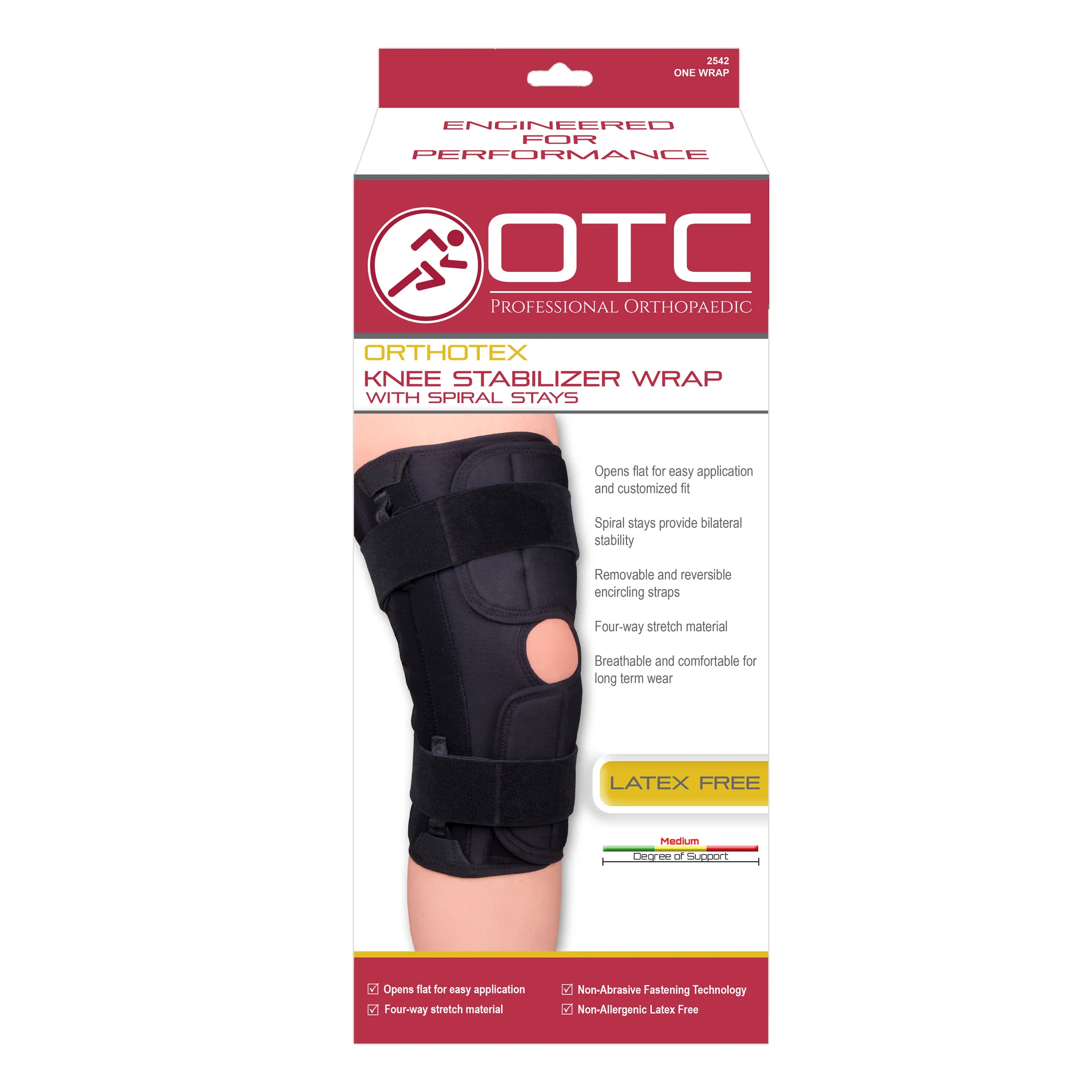 OTC - Airway Surgical Orthodox Knee Stabilizer Wrap - Spriral Stays