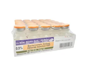 Canadian Pharmaceutical Pfizer Bacteriostatic Sodium Chloride For Injection, 10ml W/ Preservatives 25/Bx