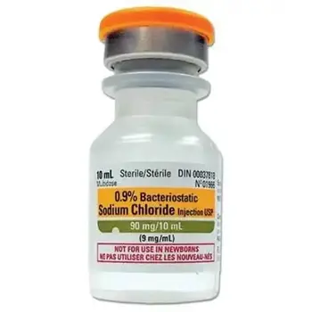 Canadian Pharmaceutical Pfizer Bacteriostatic Sodium Chloride For Injection, 10ml W/ Preservatives