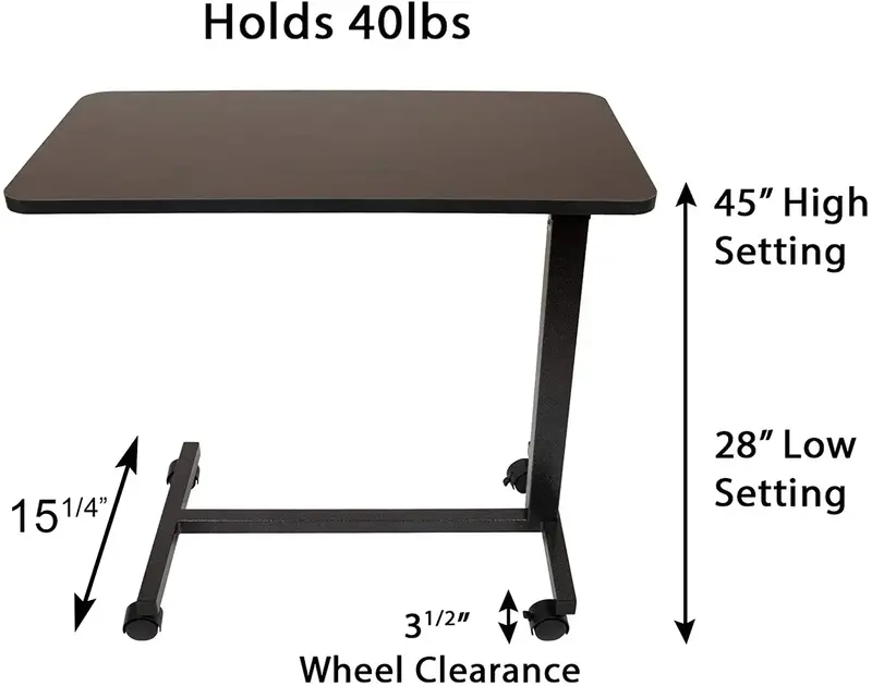 PRB - Probasics CAREX - Roscoe Overbed Table non-tilt