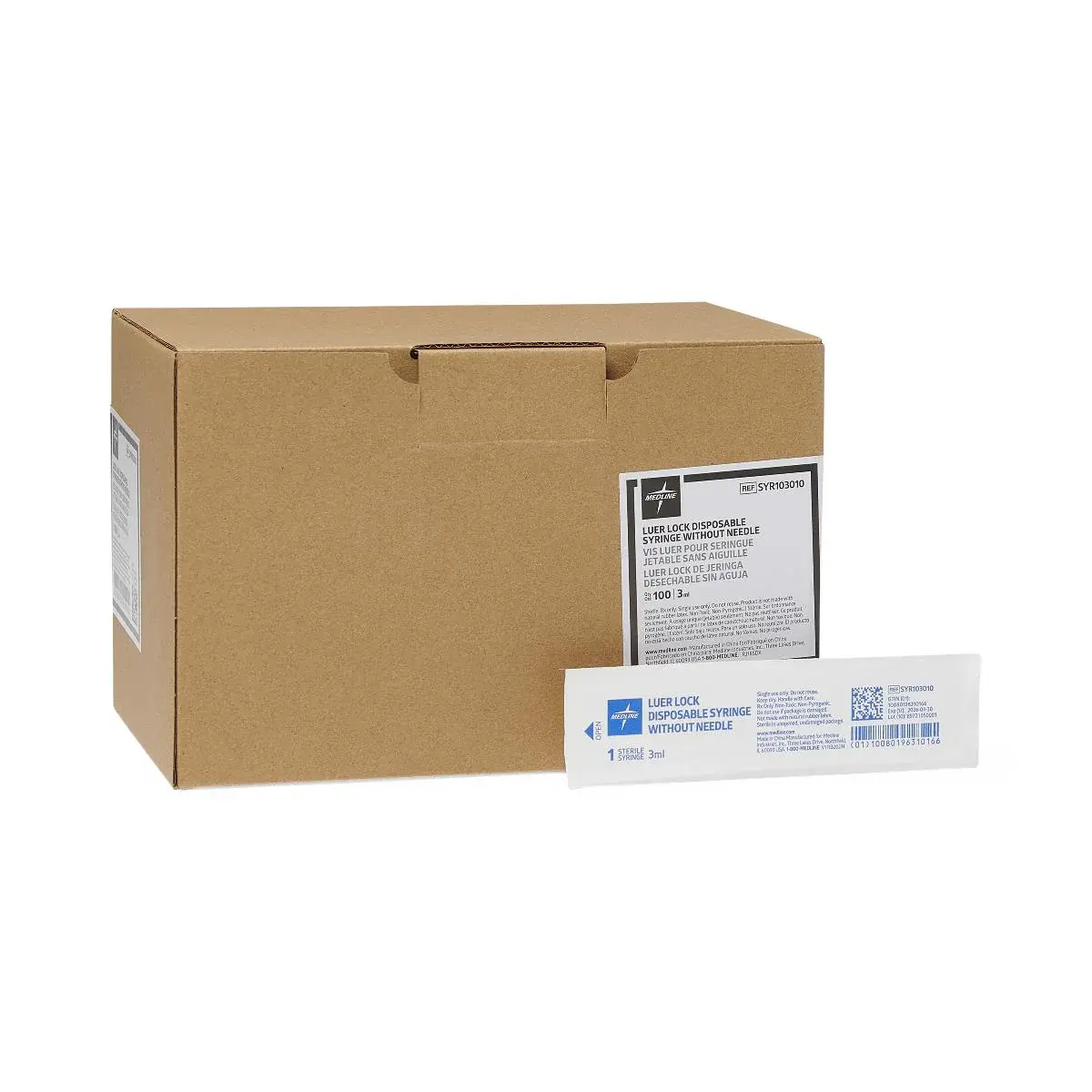 ML-MedLine Medline Sterile Syringe only Luer Lock
