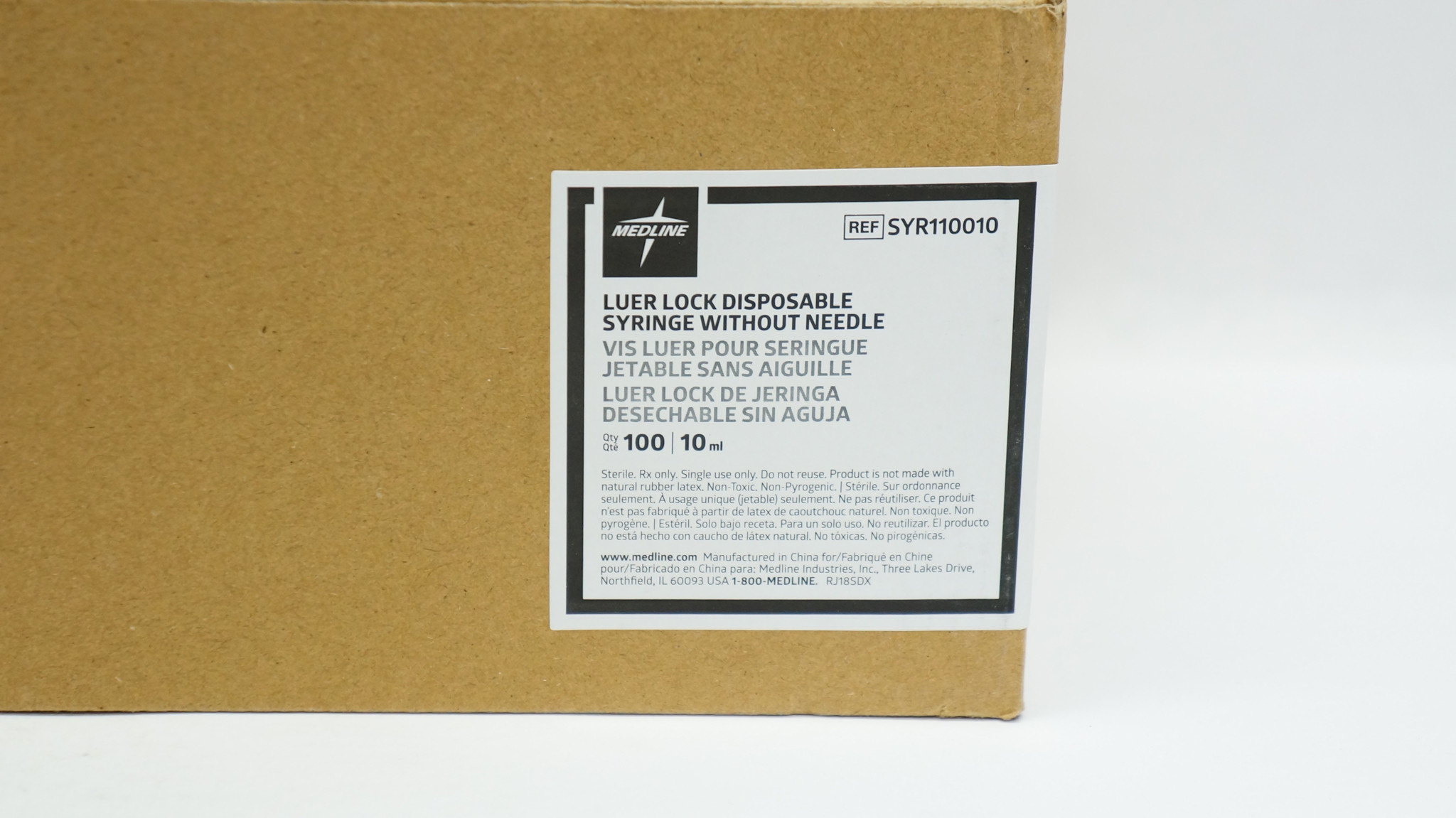 ML-MedLine Medline Sterile Syringe only Luer Lock