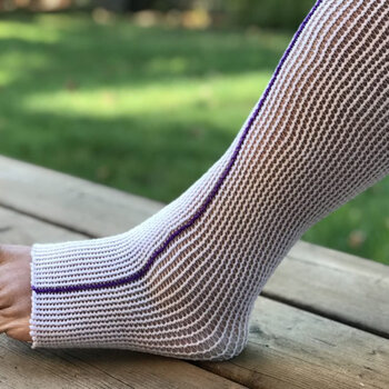 CD-COMPRESSION DYNAMICS Compression Dynamics Edemawear Lite Lymphedema Stockinet Small, Max Limb Circumference 60cm (24") Length 55cm (22"), For Tender Skin, Purple Stripe, Longitudinal Compression, Latex-Free