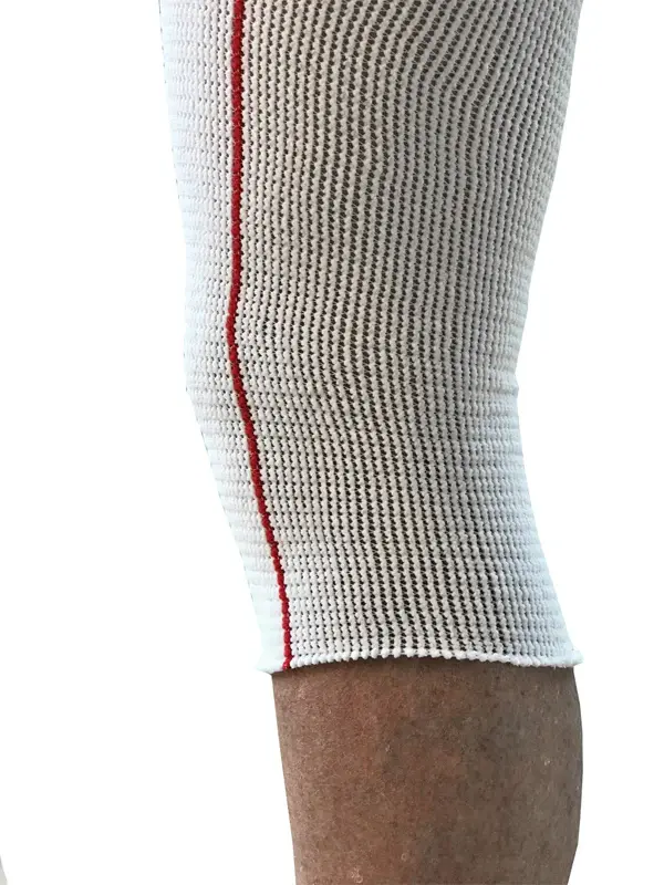 CD-COMPRESSION DYNAMICS Compression Dynamics Edemawear Lymphedema Stockinet Large Max Limb Circumference 115cm (46") Length 60cm (24") Knee To Groin, Red Stripe, Longitudinal Compression, Latex-Free