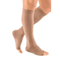 MDV-Mediven Mediven Plus 20-30 mmHg Knee High Extra Wide Silicone Band Beige SZ 5