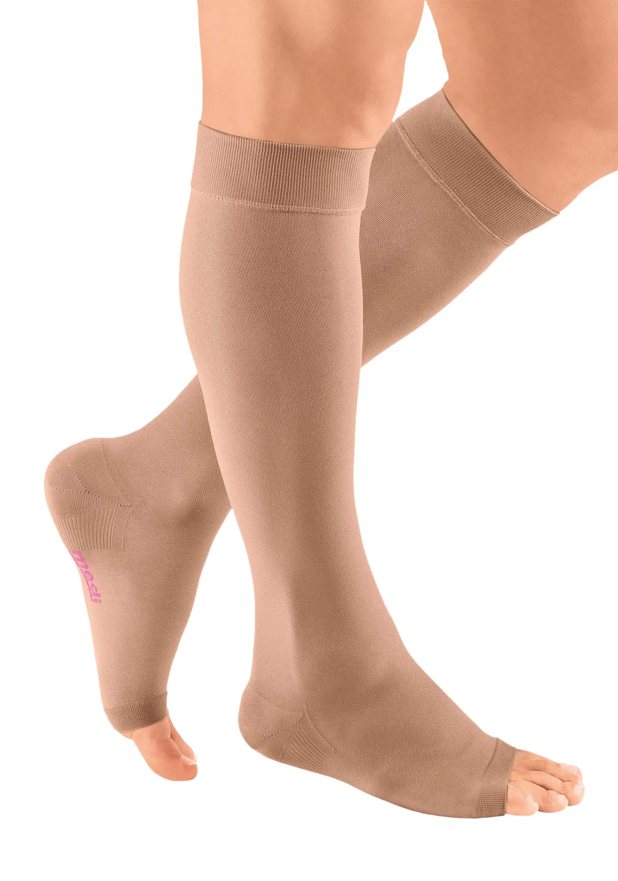 MDV-Mediven Mediven Plus 20-30 mmHg Knee High Extra Wide Silicone Band Beige SZ 5
