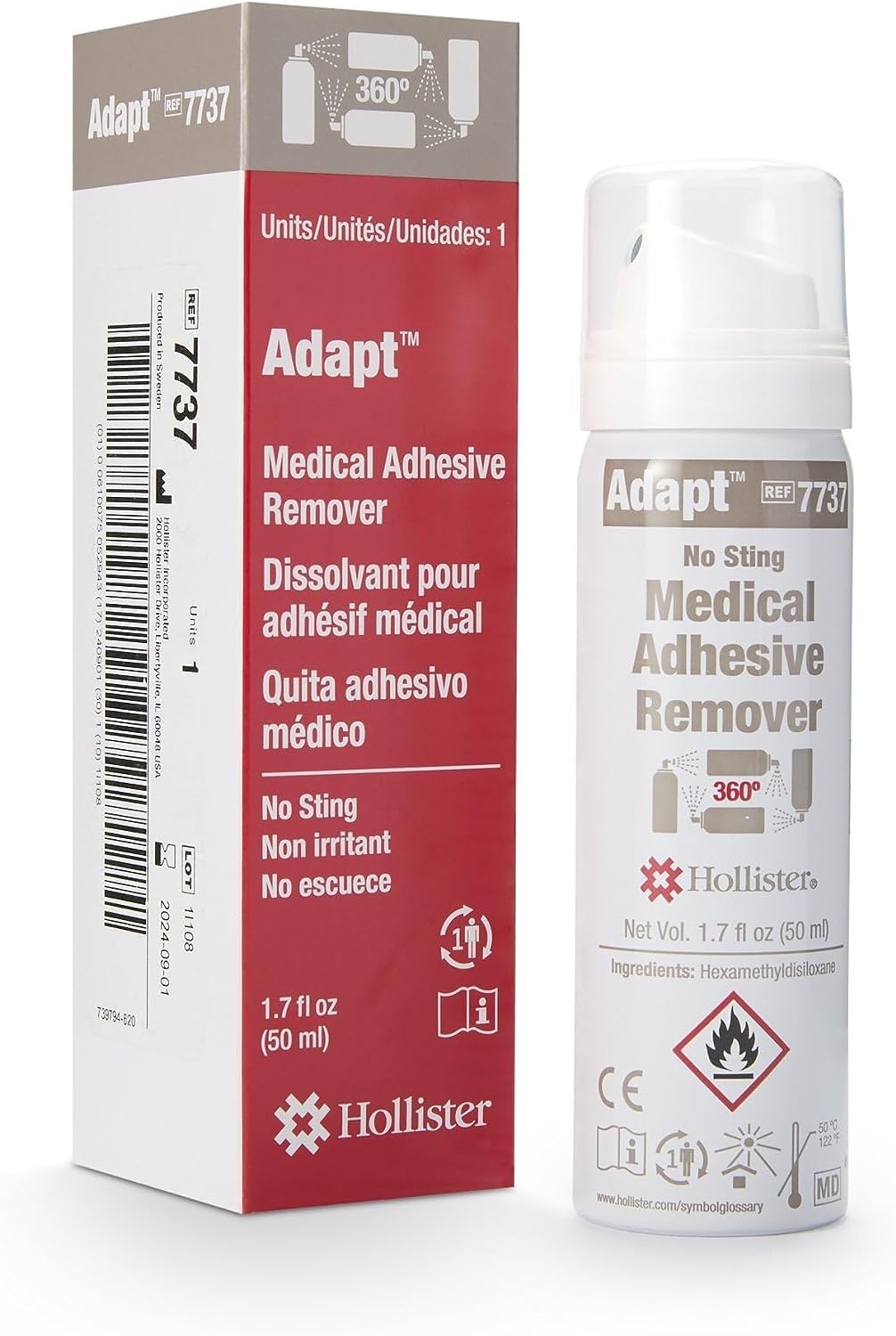 HOL- Hollister Hollister Adapt No-Sting Medical Adhesive Remover Spray 50ml (1.7oz)