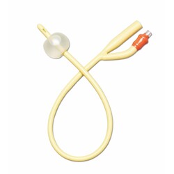 ML-MedLine Medline Silicone Elastomer Coated Foley Catheter 2-Way Size 16Fr 10 cc Sterile Latex Free
