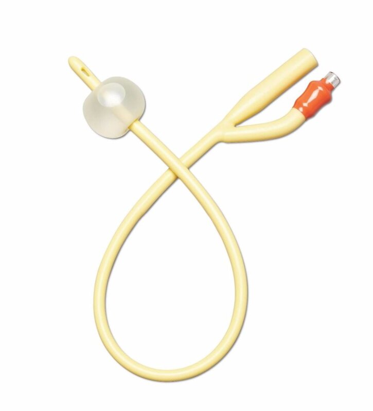ML-MedLine Medline Silicone Elastomer Coated Foley Catheter 2-Way Size 16Fr 10 cc Sterile Latex Free